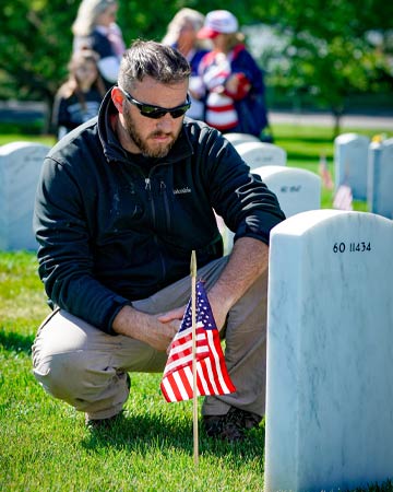 TAPS Survivor at Arlington cemetery