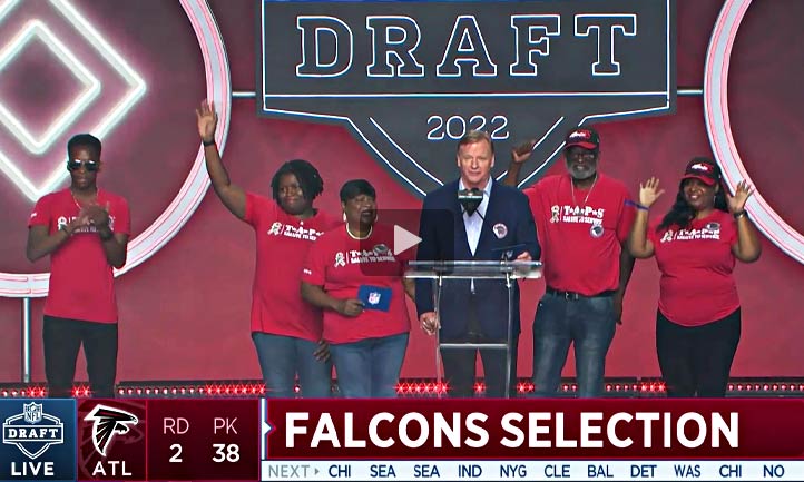 TAPS Family Announces Atlanta Falcons 2nd Round Draft Pick at the