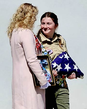 Grace with Tech Sergeant Ball's Mother