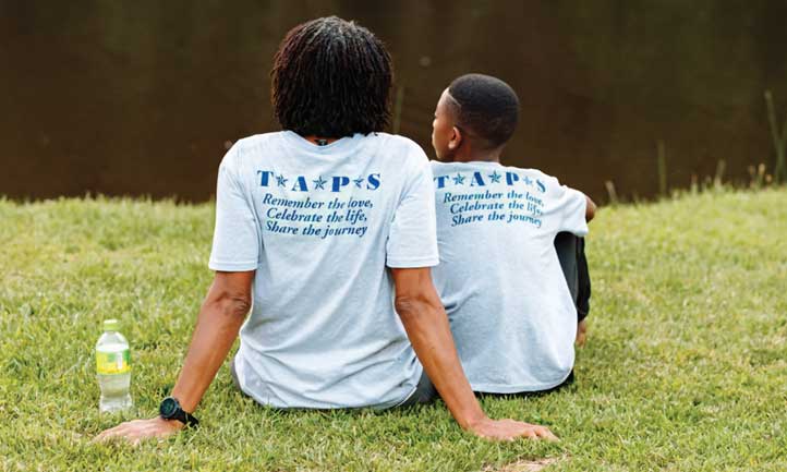 Mom and Son in TAPS Shirts