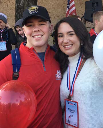 Kyler and Mikayla at the Snowball Express